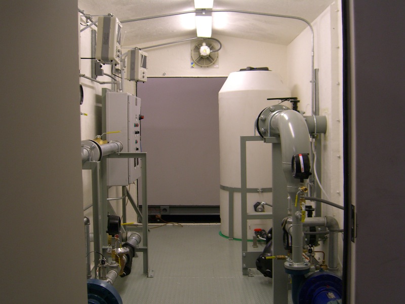 Dust Suppression Booster Pump System in FRP Shelter House